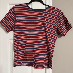 Kiko Striped Short Sleeve Tee - Red and Blue